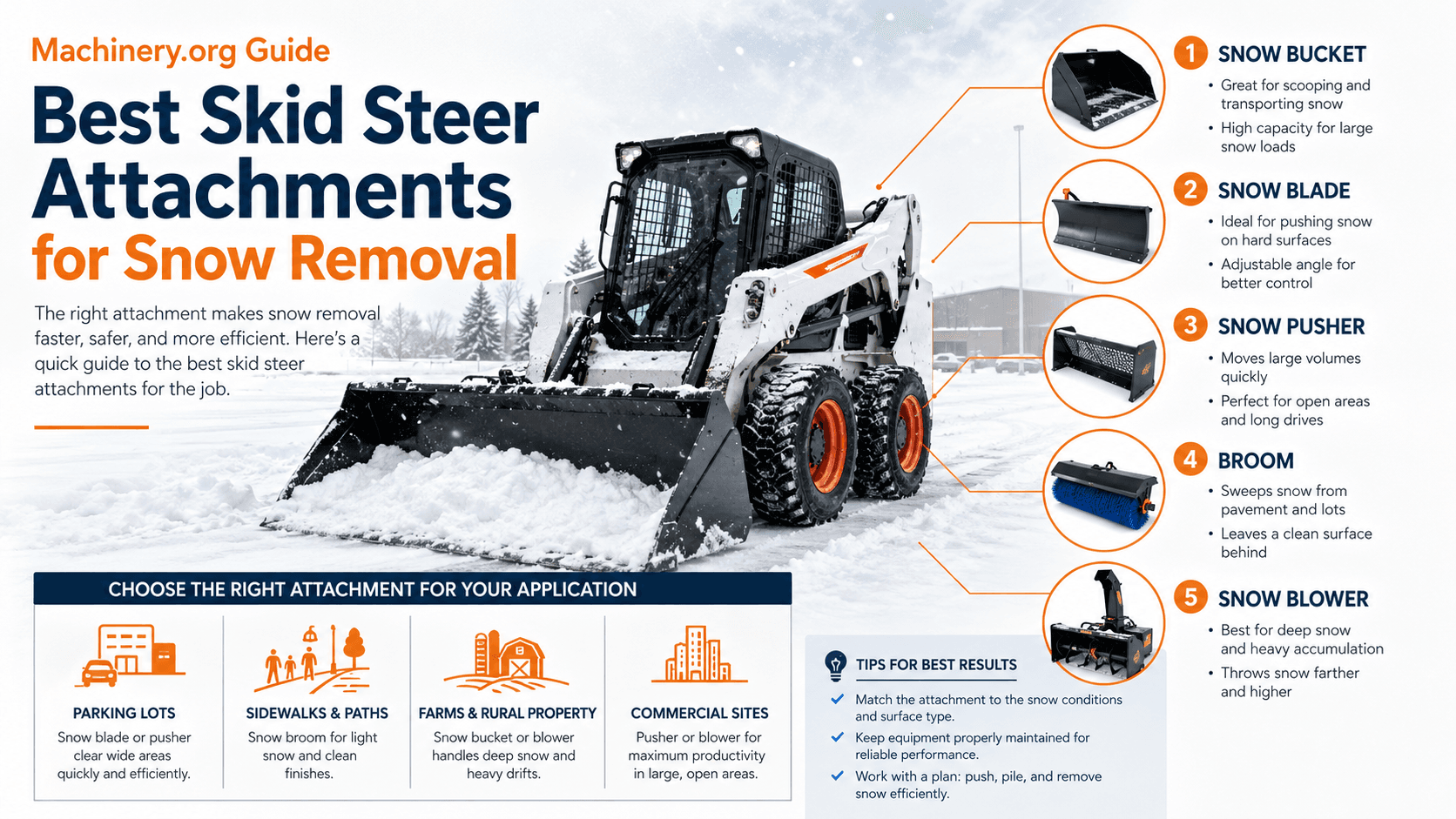 Best Skid Steer Attachments for Snow Removal
