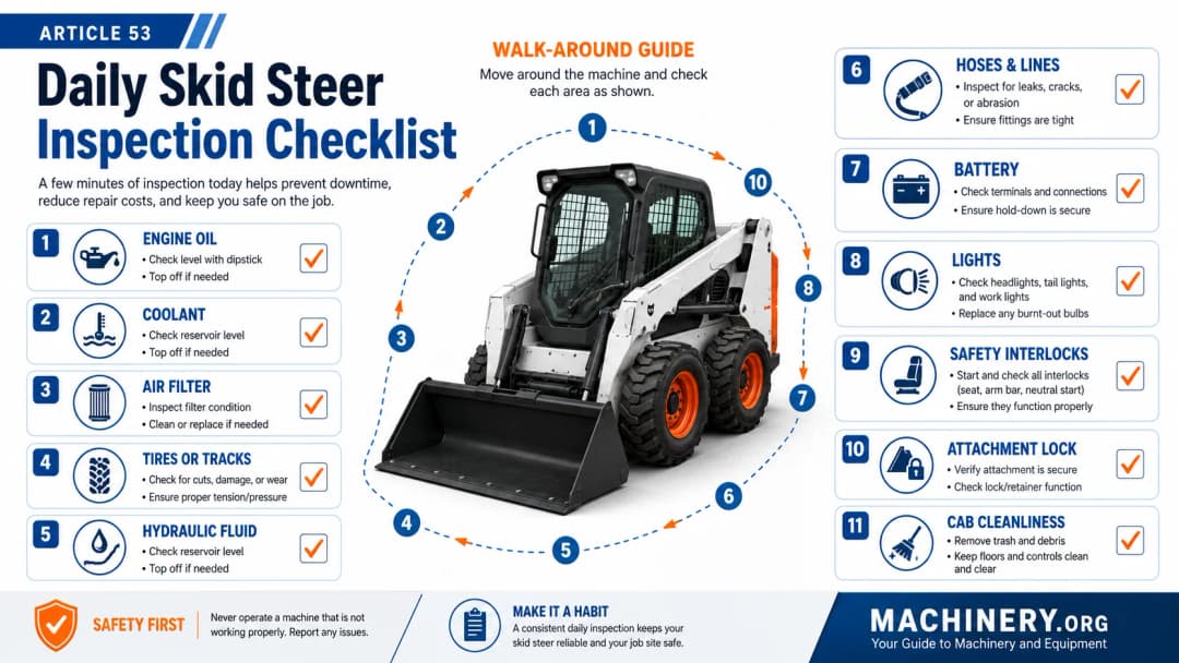 Daily Skid Steer Inspection and Walk-Around Safety Checklist