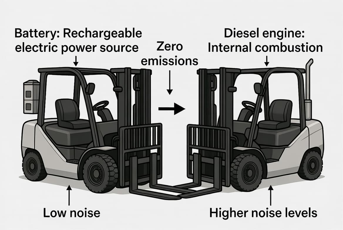 Electric versus Diesel Forklifts