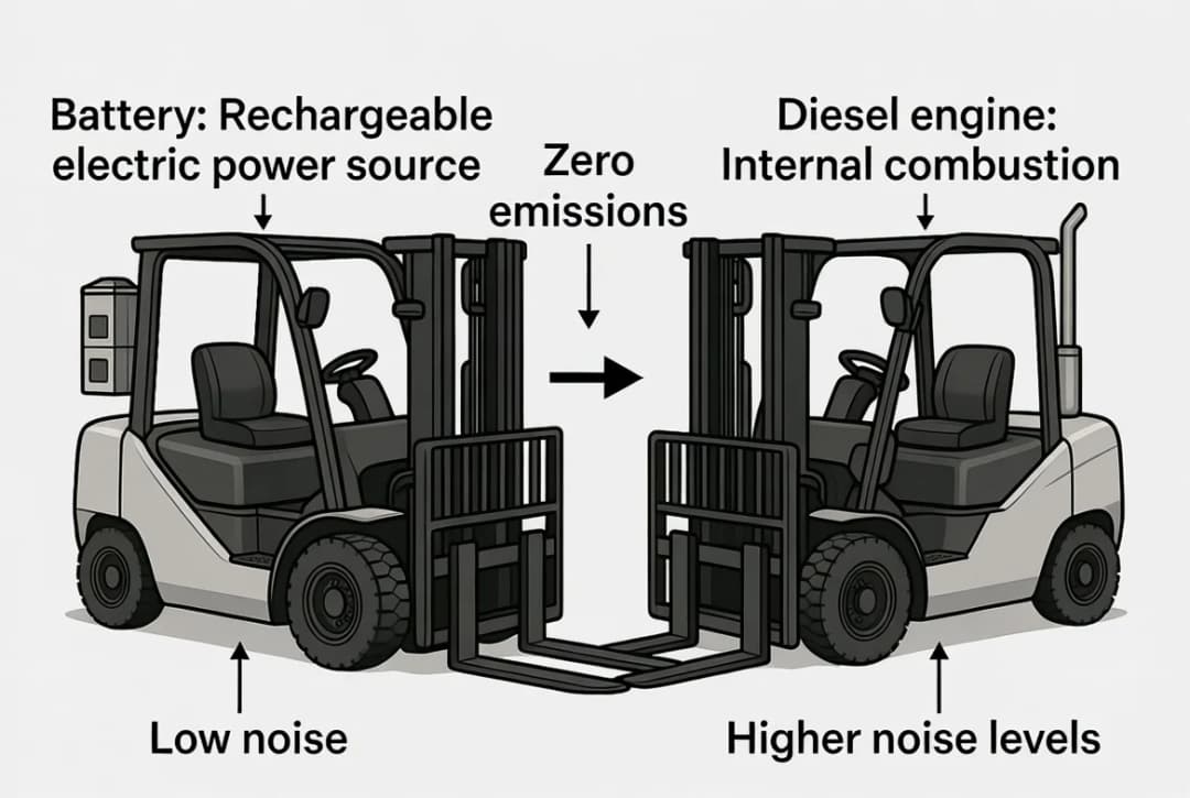 Electric versus Diesel Forklifts