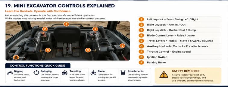 Mini Excavator Controls Explained