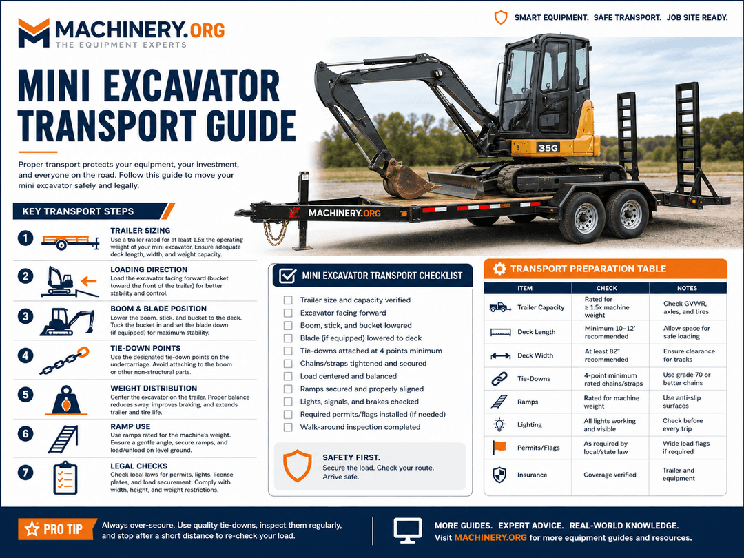 Mini Excavator Transport Guide