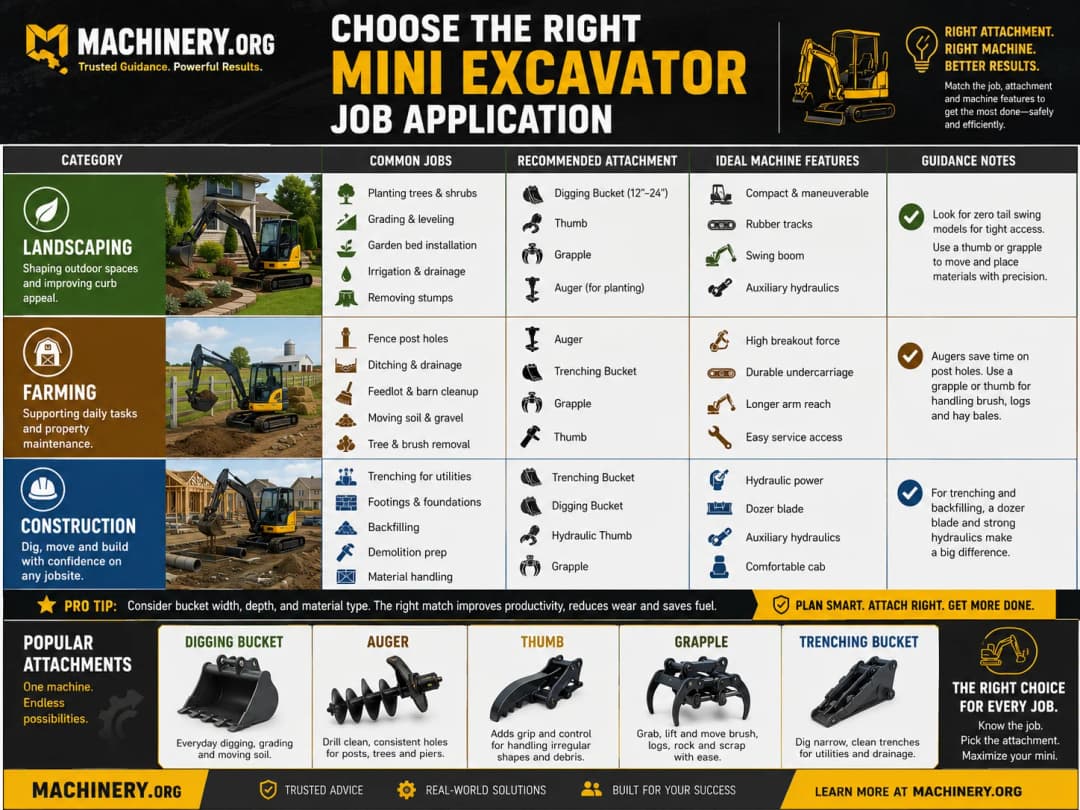Mini Excavator Uses for Landscaping, Farming, and Construction