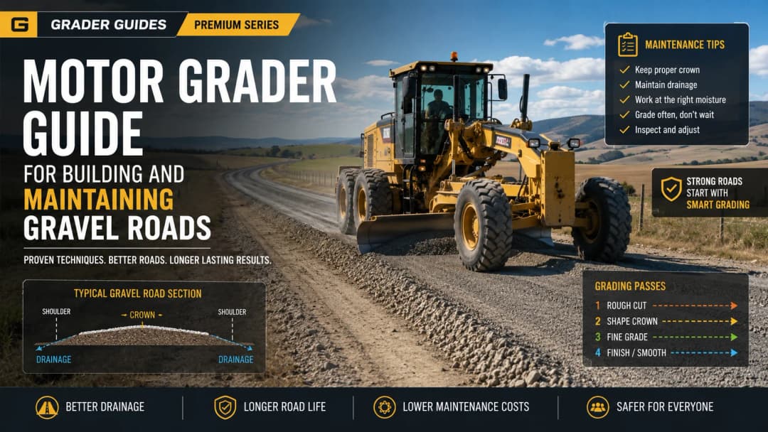 Motor Grader Guide for Building and Maintaining Gravel Roads