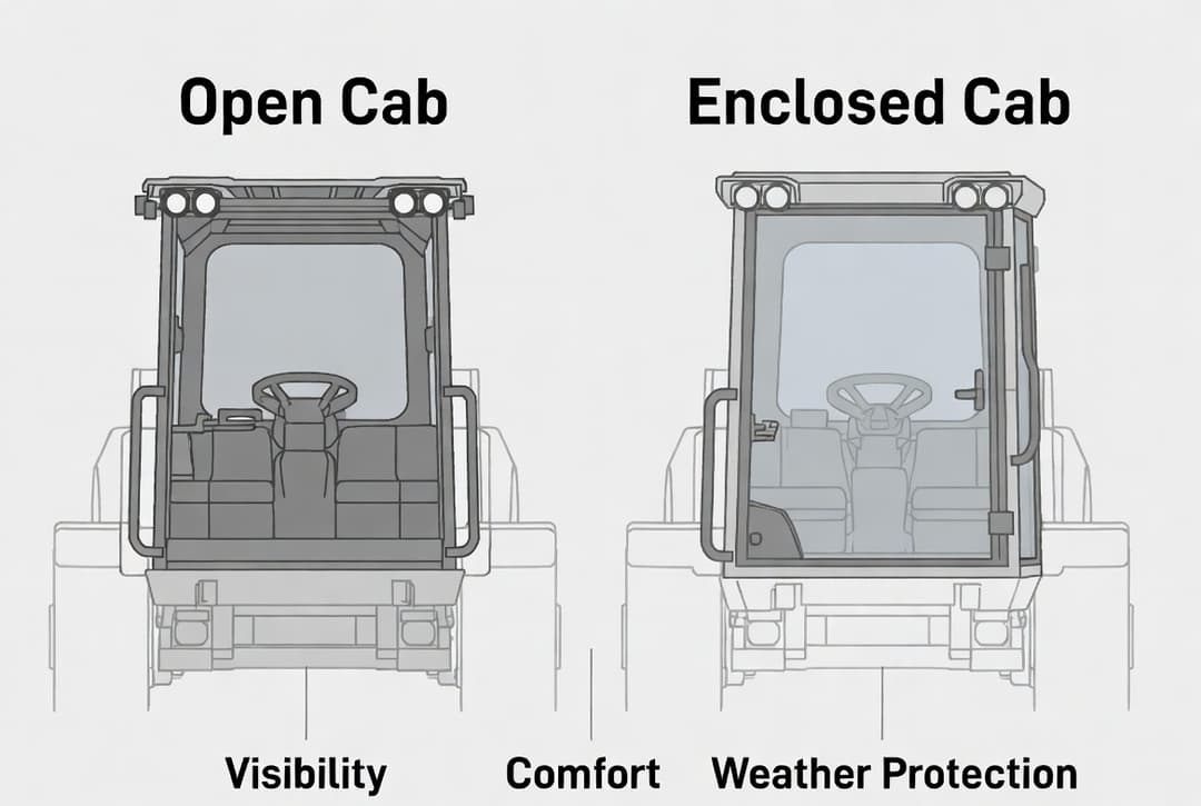 Open Cab versus Enclosed Cab