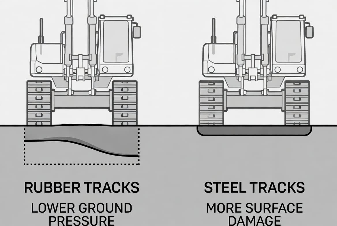 Rubber Tracks versus Steel Tracks