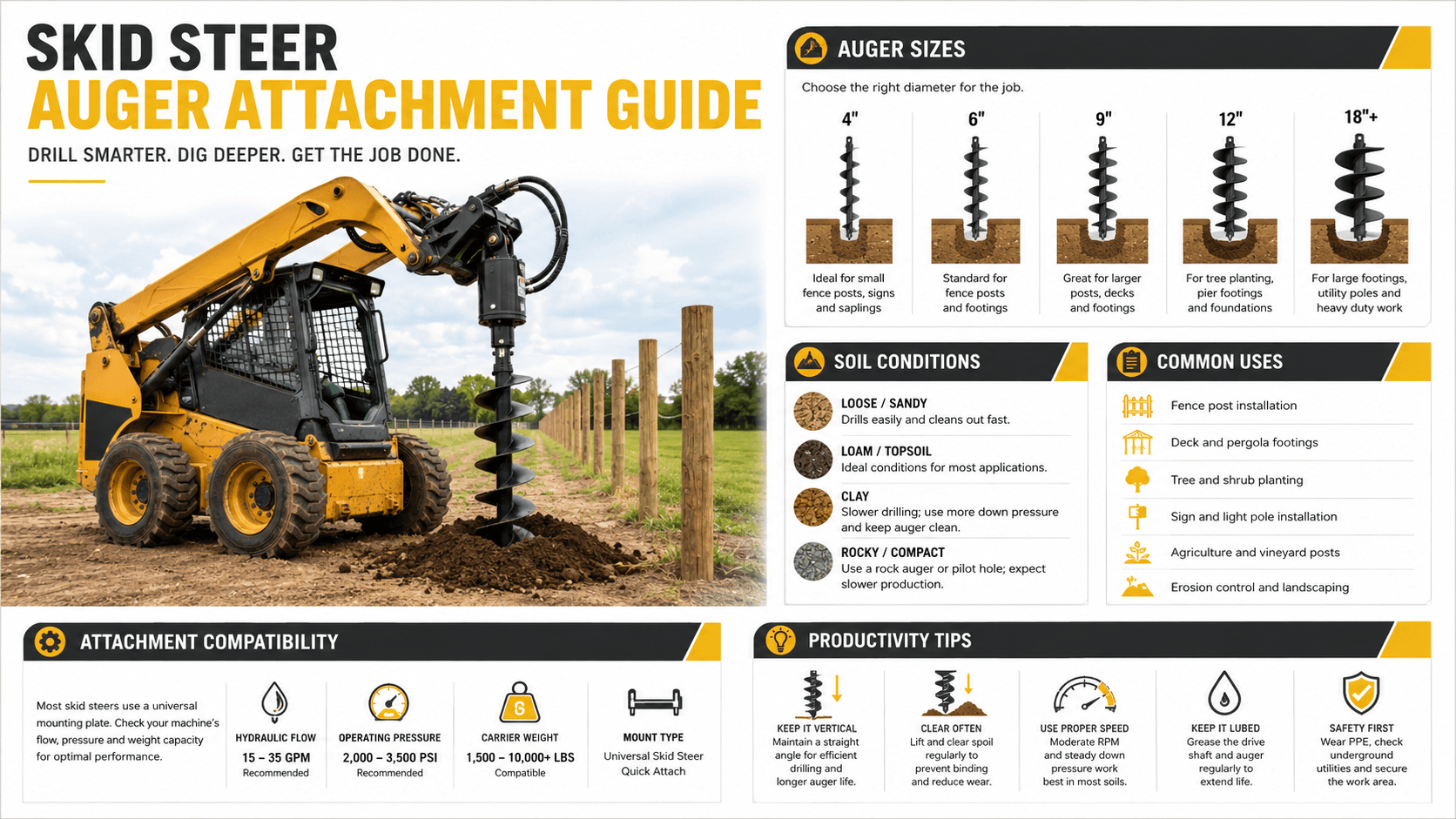 Skid Steer Auger Attachment Guide