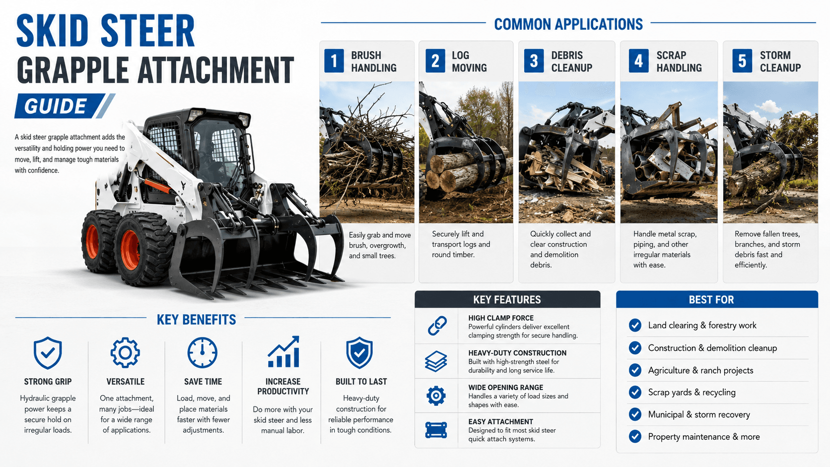 Skid Steer Grapple Attachment Guide