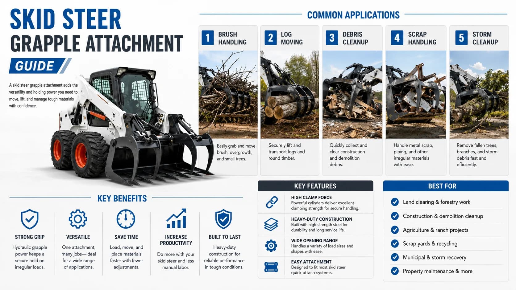 Skid Steer Grapple Attachment Guide
