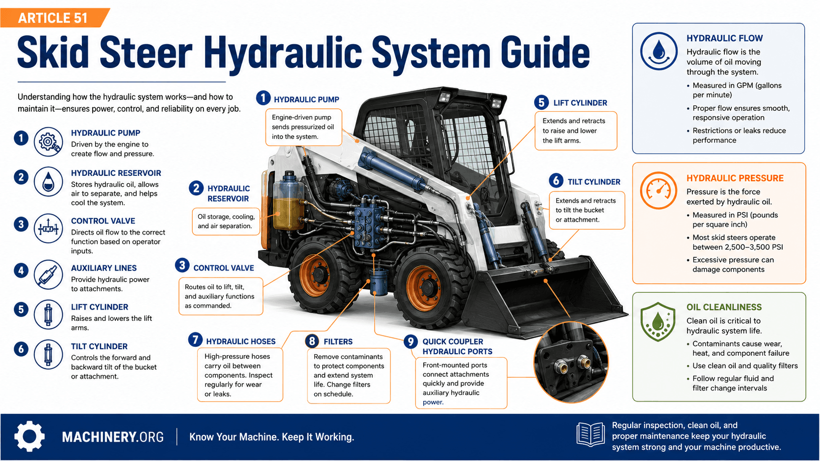 Skid Steer Hydraulic System Guide