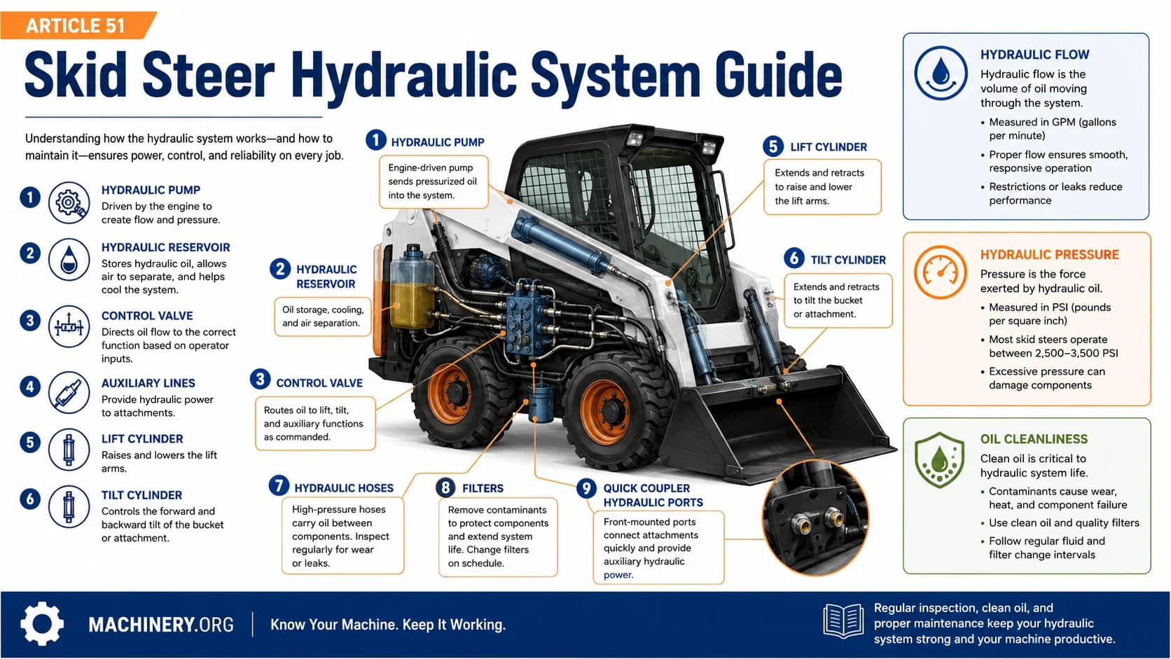Skid Steer Hydraulic System Guide