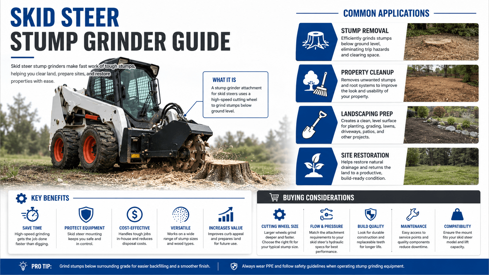 Skid Steer Stump Grinder Guide