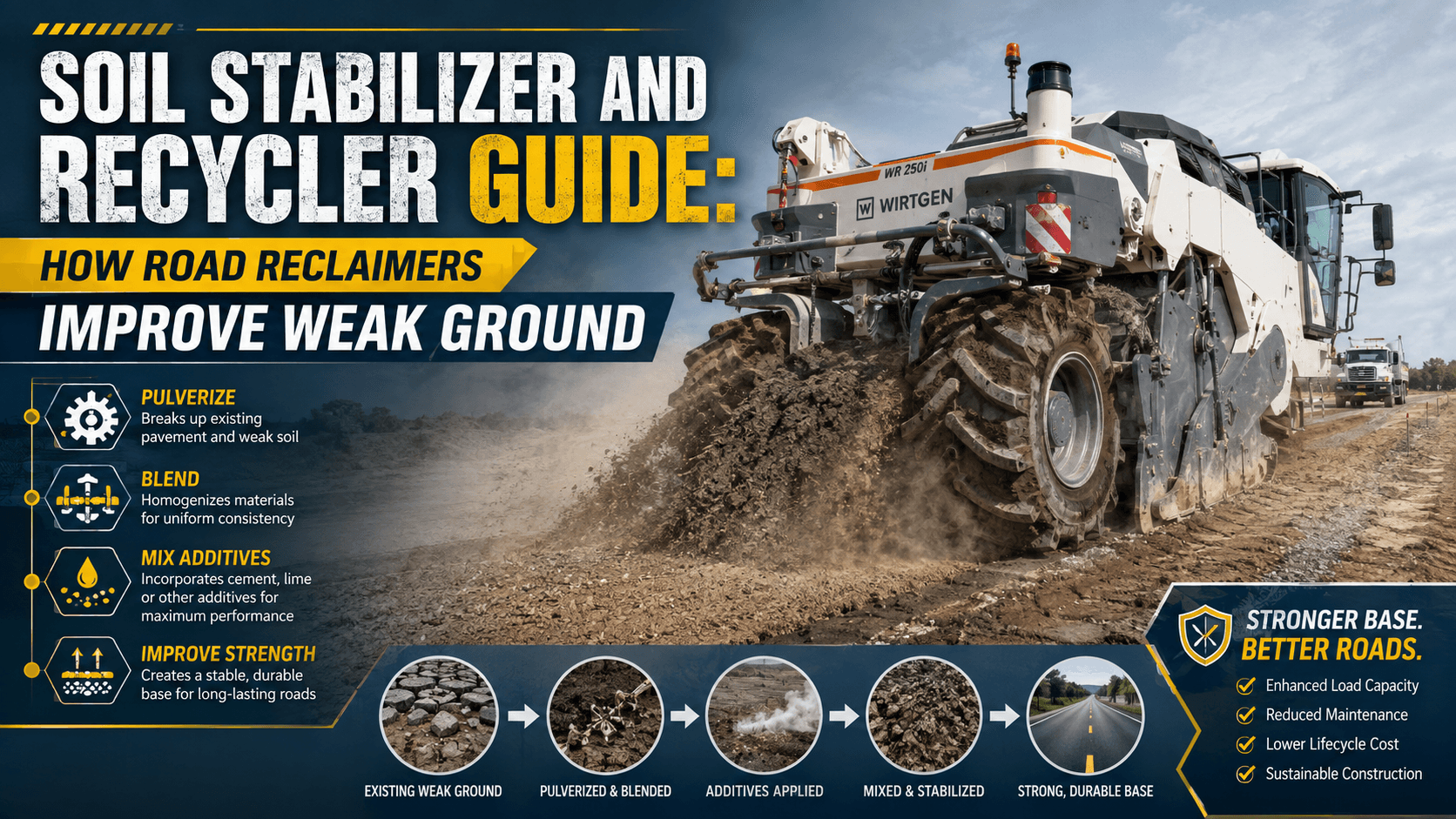 Soil Stabilizer and Recycler Guide: How Road Reclaimers Improve Weak Ground