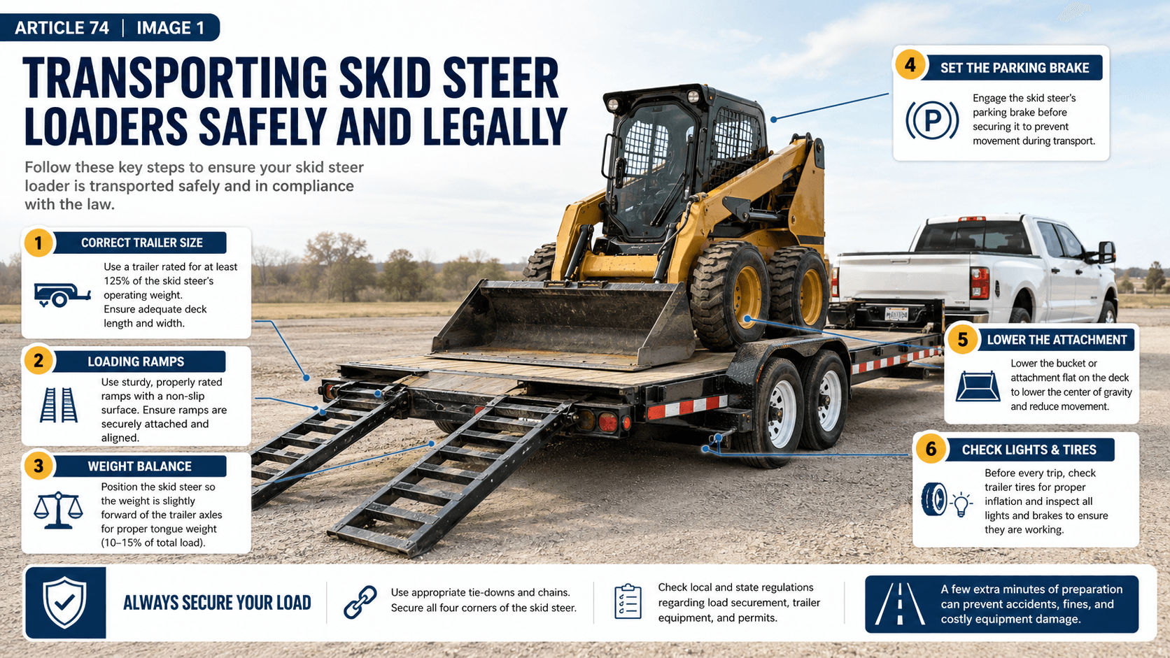 Transporting Skid Steer Loaders Safely and Legally