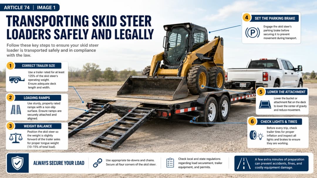Transporting Skid Steer Loaders Safely and Legally