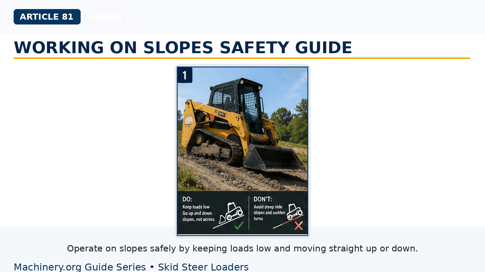 Working on Slopes and Uneven Terrain Safely