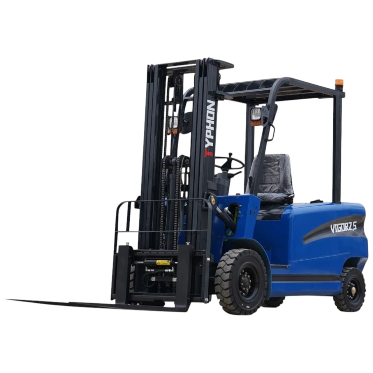New 2025 TYPHON VIGOR 2.5 Blue Electric Forklift 2.5 Ton Lifter Lift Truck Jitney Hi-Lo