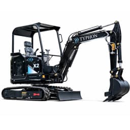 TYPHON TERROR X2 Max Canopy Mini Excavator Powerful 2.5 Ton Compact Machine with Yanmar Engine Advanced Hydraulic System