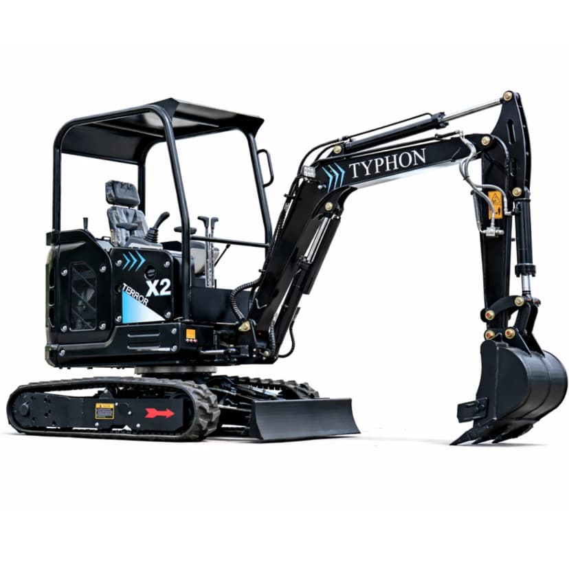 TYPHON TERROR X2 Max Canopy Mini Excavator Powerful 2.5 Ton Compact Machine with Yanmar Engine Advanced Hydraulic System