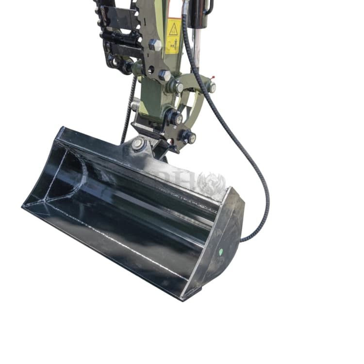 800mm Tilting Bucket Attachment Hydraulic Digging Bucket USA for TERROR XXV and other 2.1-3 Ton Mini Excavators