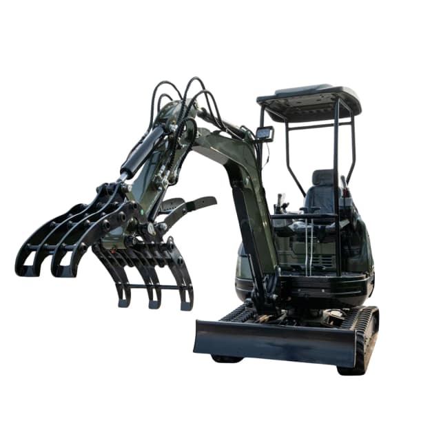 Compact Grapple Attachment for TERROR XXV and other 2.1-3 Ton Mini Excavators Wide Opening Wood Grab USA