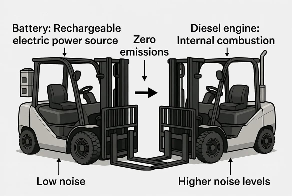 Electric versus Diesel Forklifts