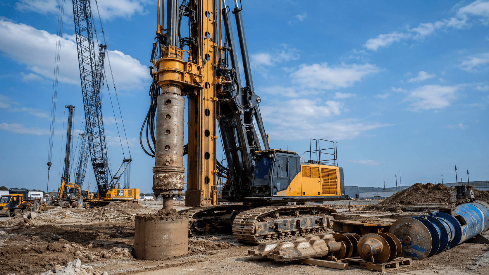 Rotary Drilling Rig Complete Guide: Kelly Bars, Rotary Heads, and Drilling Tools