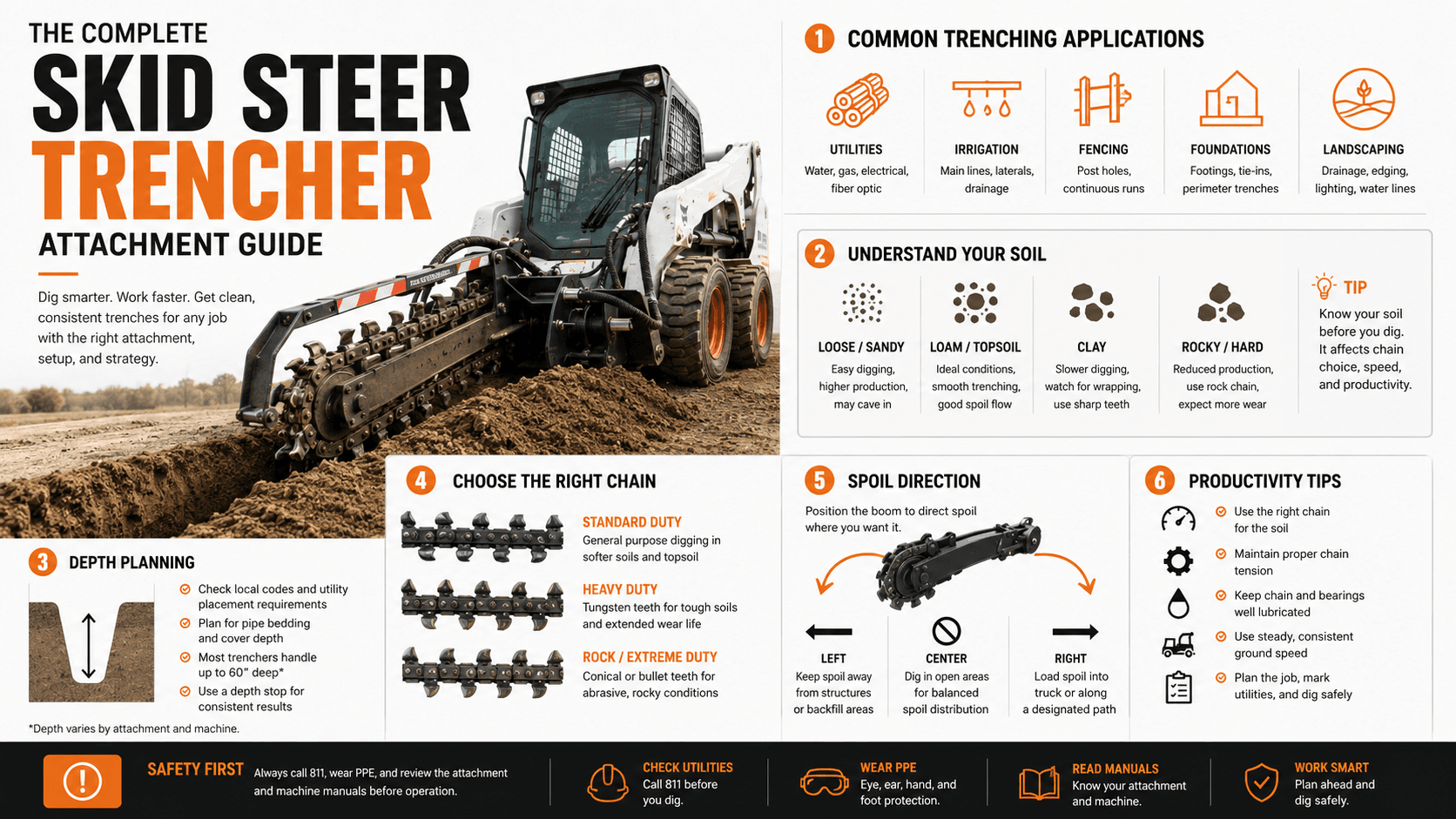 Skid Steer Trencher Attachment Guide