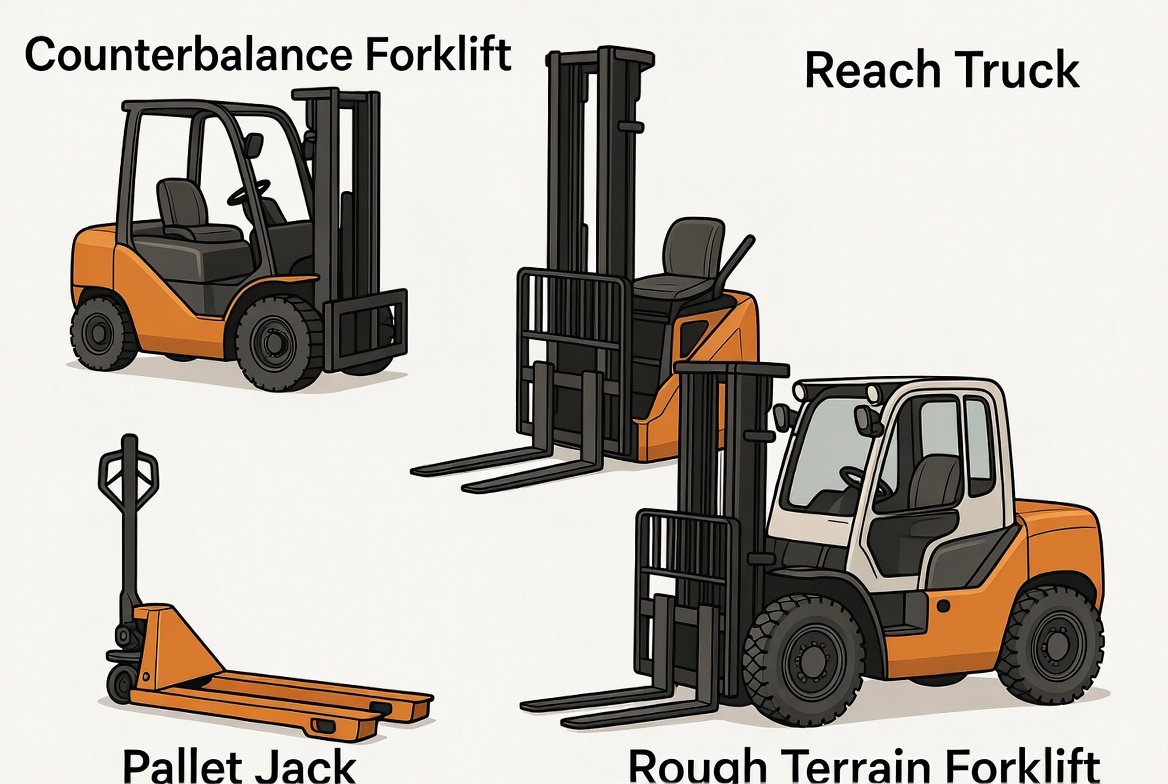 Different forklift types comparison