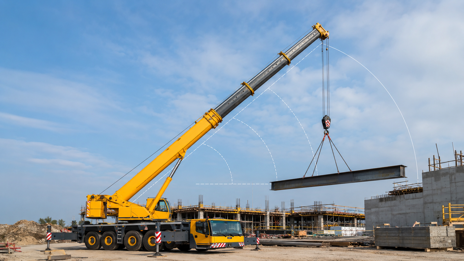 Picture 1 Illustration for Mobile Crane Load Chart Guide: Understanding Radius, Boom Length, and Lifting Capacity