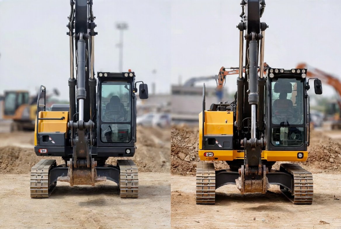 Front view comparison of cab styles