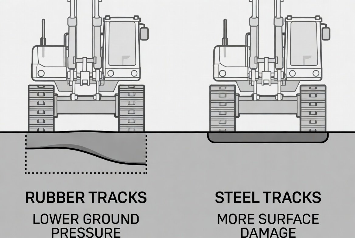 9. Rubber Tracks versus Steel Tracks 9. Rubber Tracks versus Steel Tracks