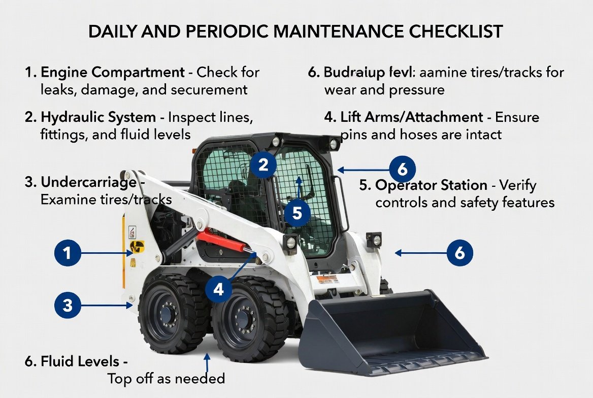 Skid steer maintenance checklist points Skid steer maintenance checklist points