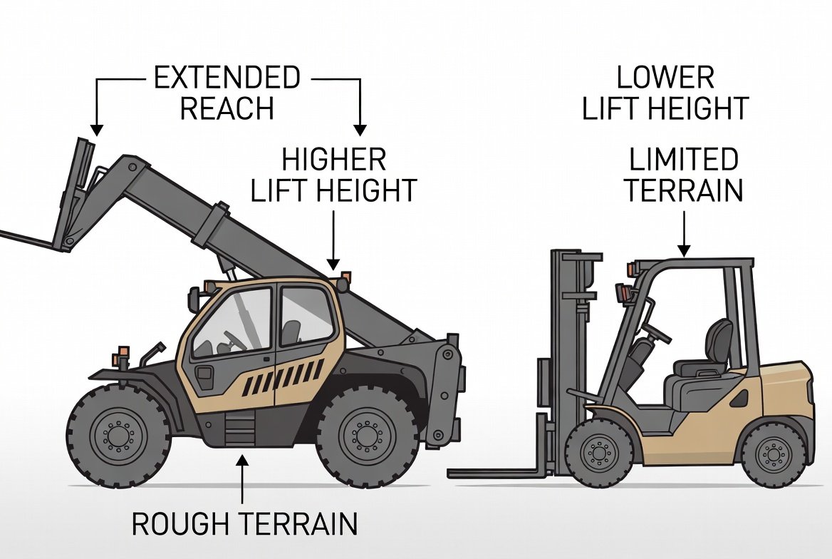 1. Telehandler versus Forklift