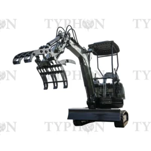 Compact Grapple Attachment For 2-3 ton Mini Excavator Wide Opening Wood Grab