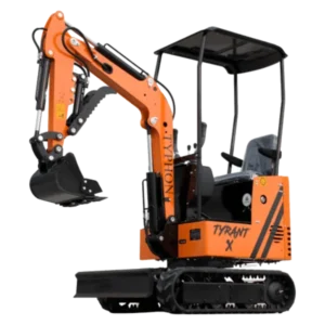 Typhon Tyrant X 1 Ton Mini Excavator with 13.5HP Briggs & Stratton Engine, Hydraulic Oil Cooler & Thumb Clip